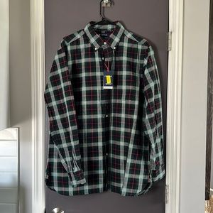 Cremieux Plaid Green Shirt Men’s Large